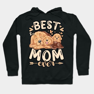 Best Mom Ever Golden Retriever Mother  Puppies Mothers Day Hoodie